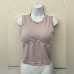 Bloom Seasons Bra Padded Tank Top Women’s L Pink Ribbed Style HA151​